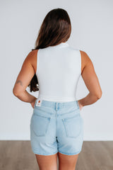 Dove Mock Neck Bodysuit
