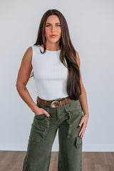Missie Ribbed Tank - Ivory