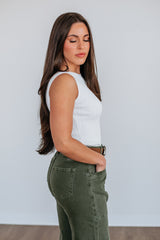 Missie Ribbed Tank - Ivory