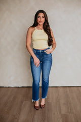 Chann Ribbed Tank - Lemon