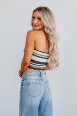 Adrie Striped Knit Top