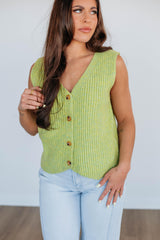 Monrow Sweater Vest - Lemongrass