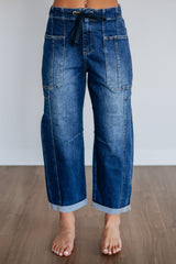 Kodi Risen Cargo Jeans - Dark Wash